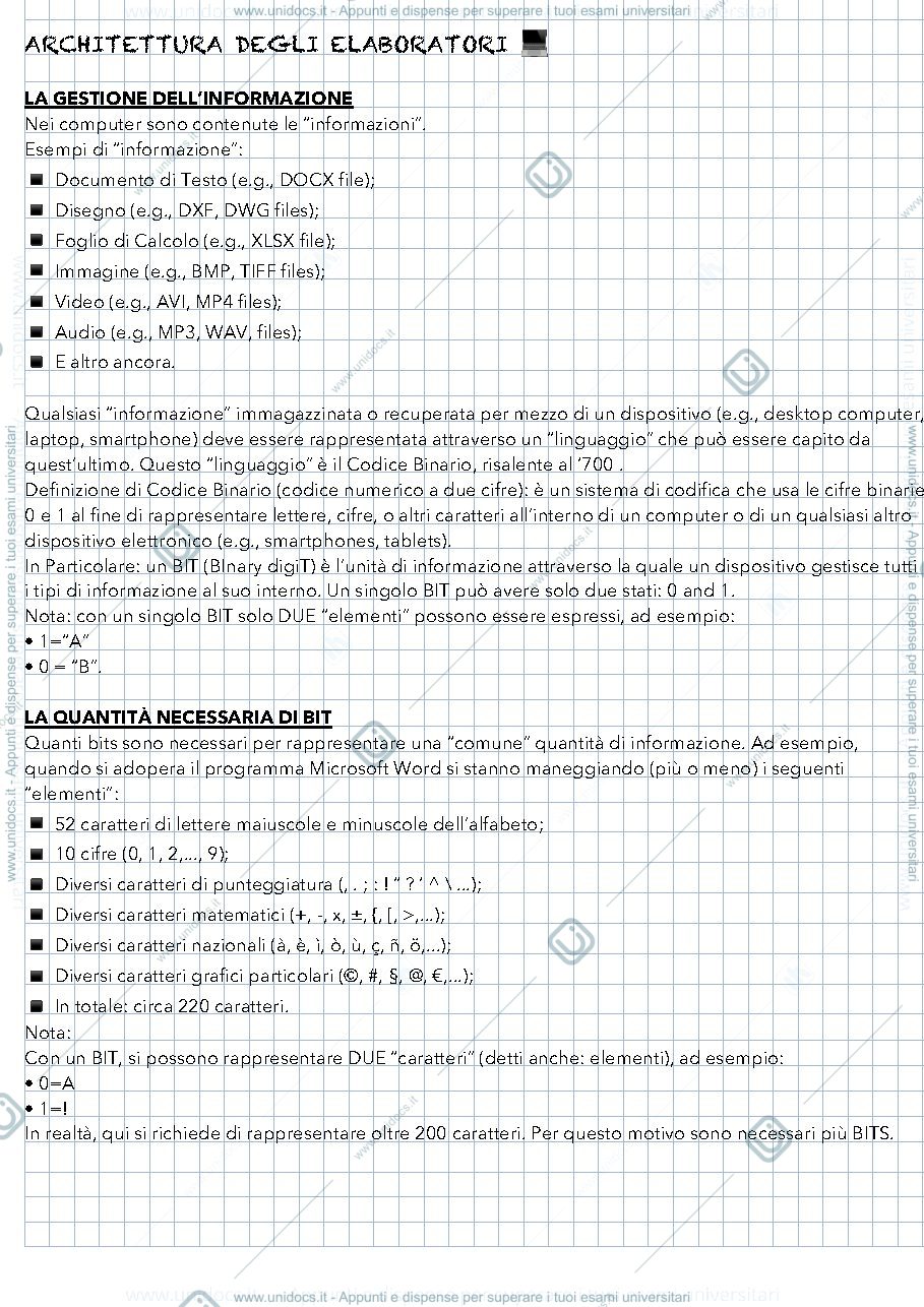 Anteprima pagina 1 — Appunti completi INFORMATICA E TECNOLOGIE DELLA COMUNICAZIONE DIGITALE