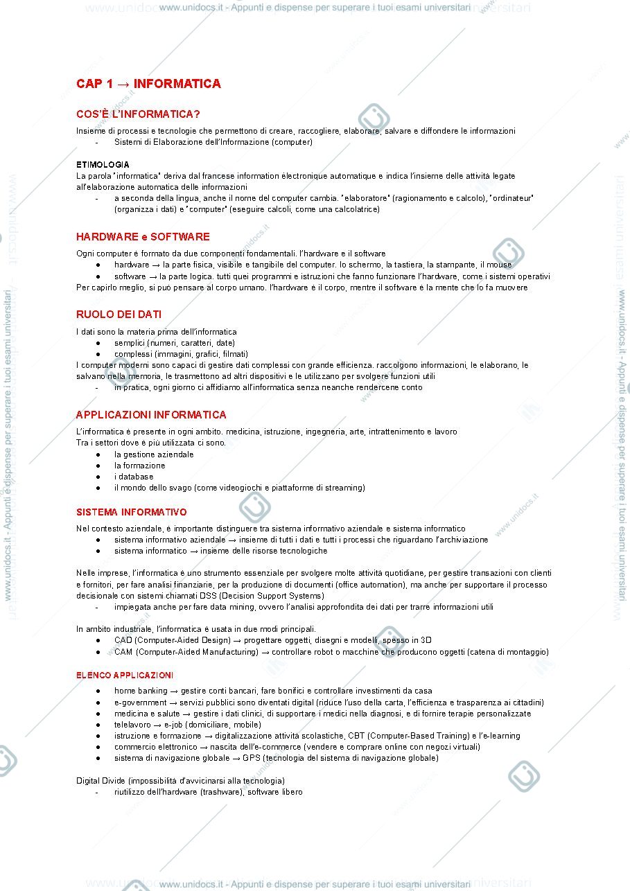 Anteprima pagina 2 — Informatica generale 