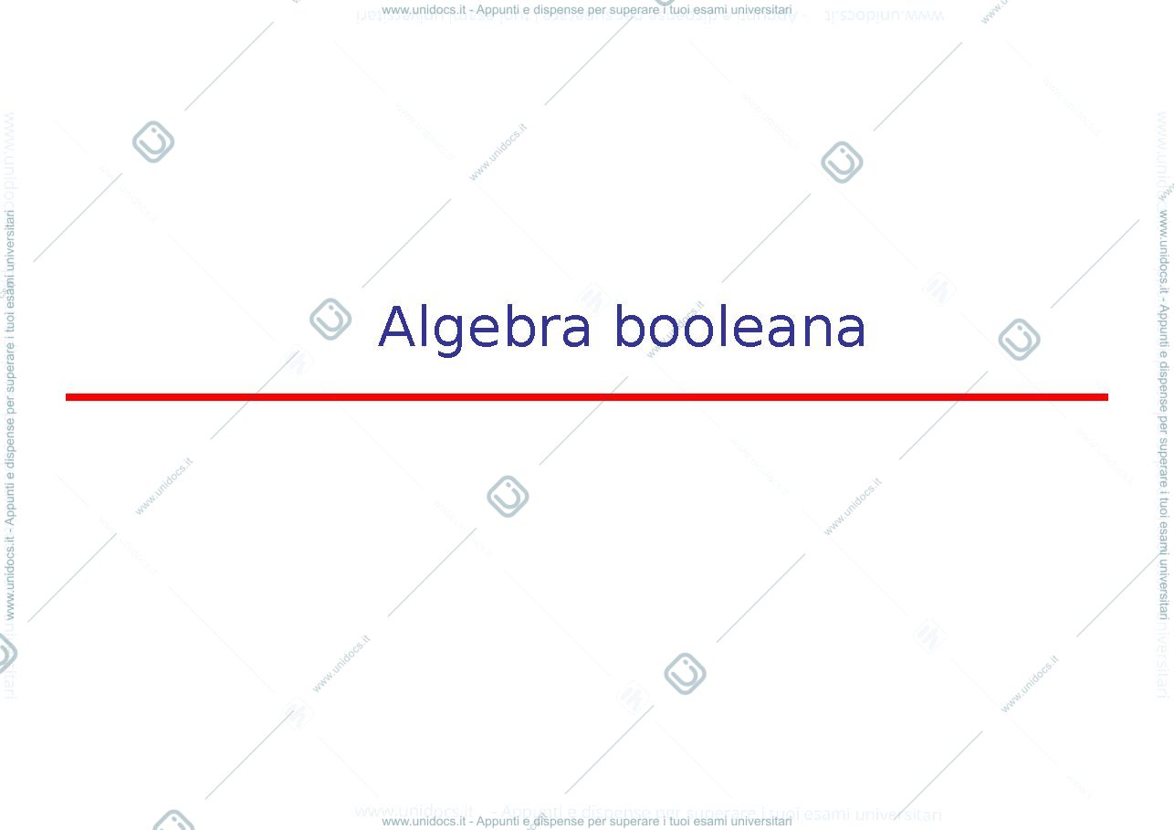 Anteprima pagina 1 — algebra booleana