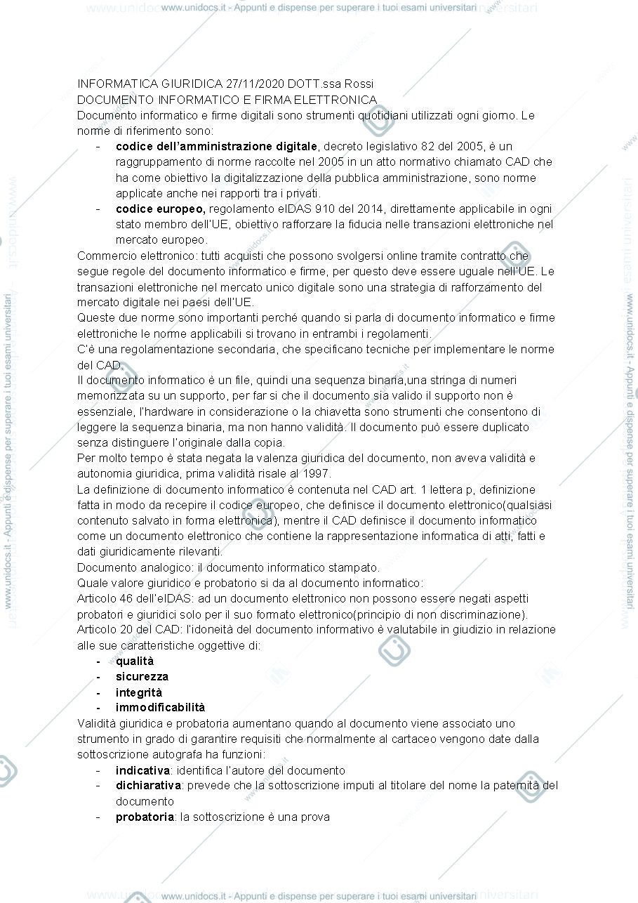 Anteprima pagina 1 — Privacy 