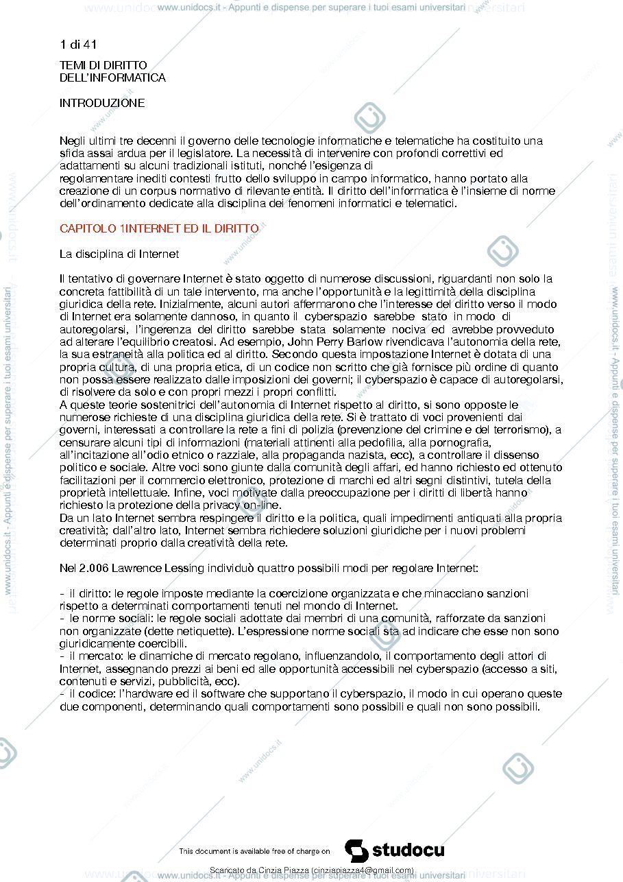 Anteprima pagina 2 — temi di diritto e dell'informatica