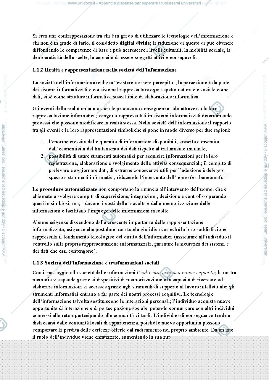 Anteprima pagina 5 — riassunto informatica giuritica GIPA