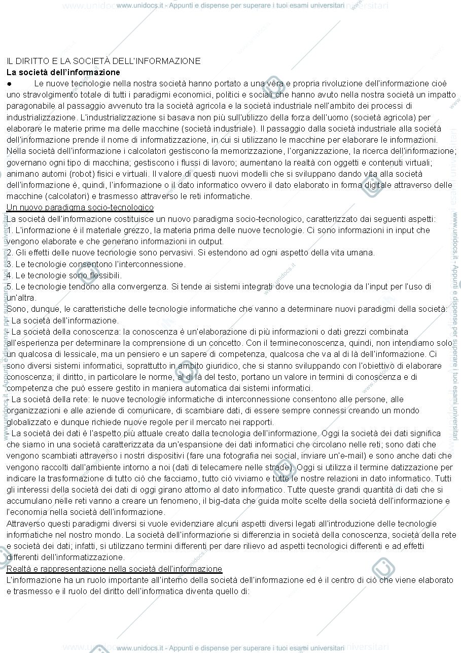 Anteprima pagina 1 — informatica giuridica