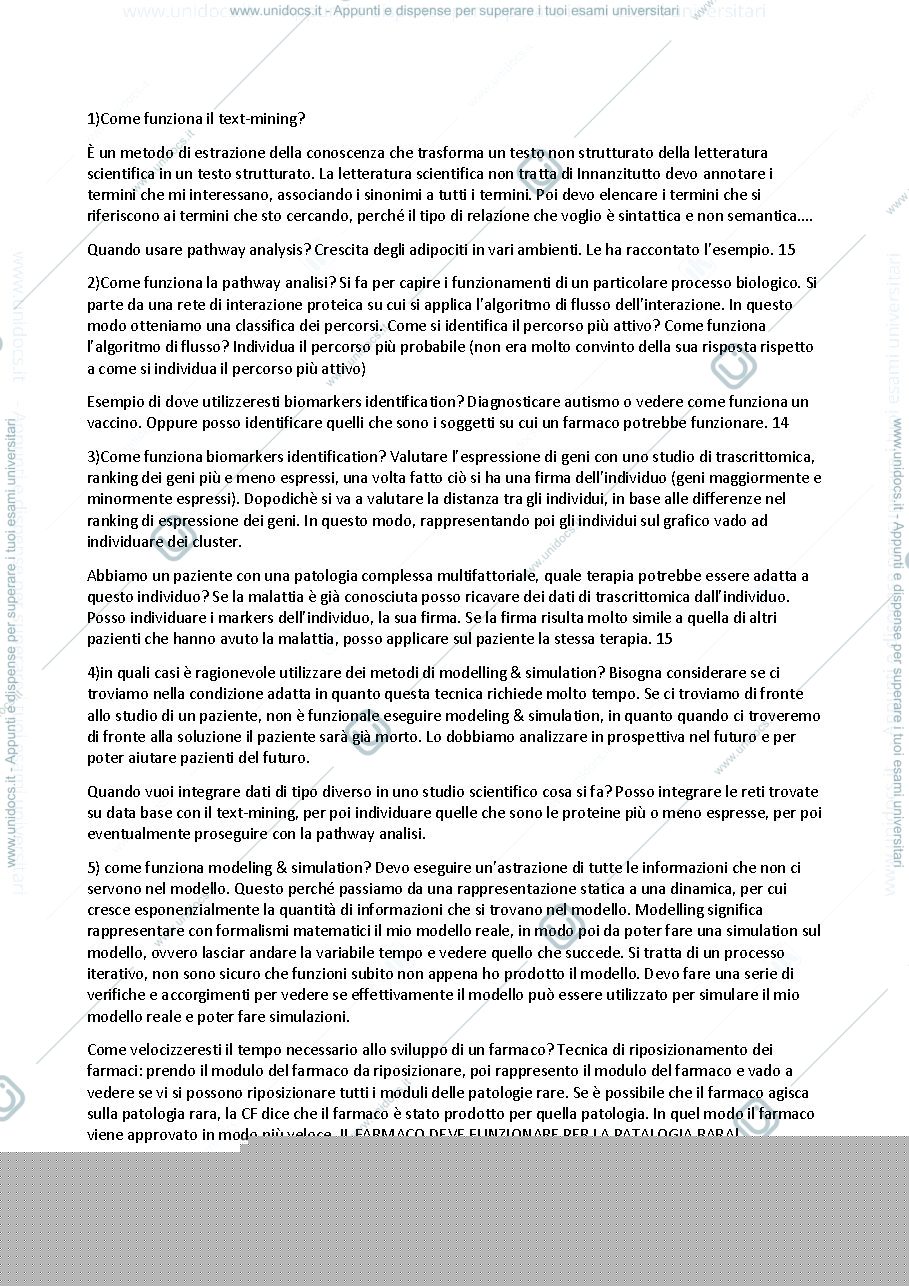 Anteprima pagina 1 — Domande esame Priami