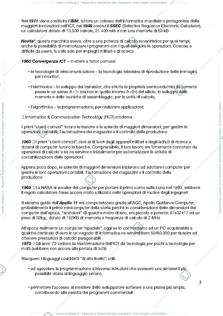 Anteprima pagina 3 — Appunti scritti a computer informatica per la comunicazione