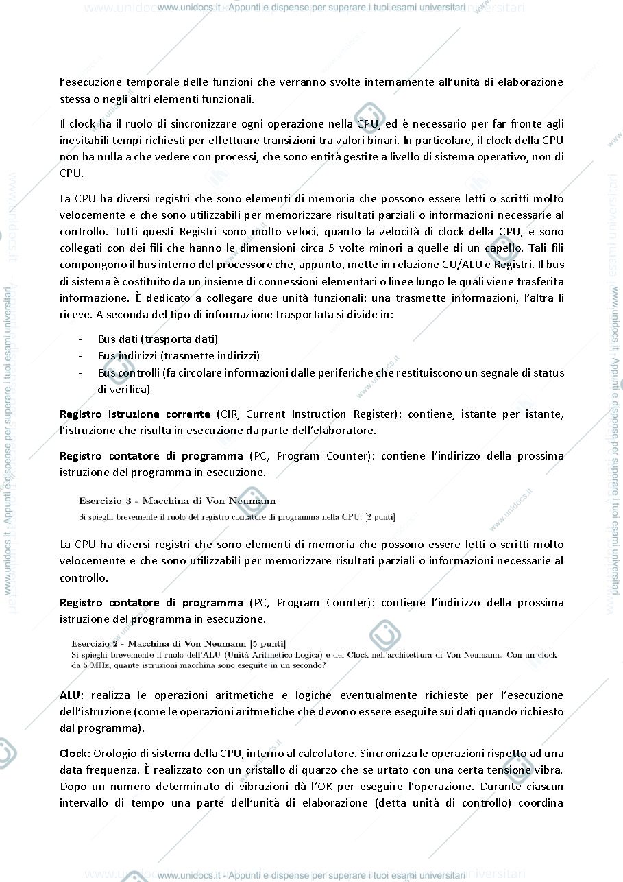 Anteprima pagina 2 — Domande da temi d'esame e riassunti teoria INFORMATICA