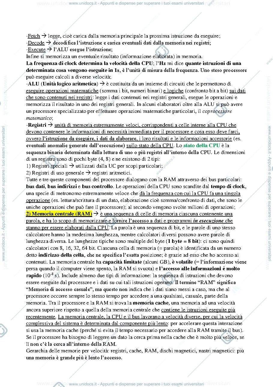 Anteprima pagina 3 — Appunti teoria di informatica prof. Frosini