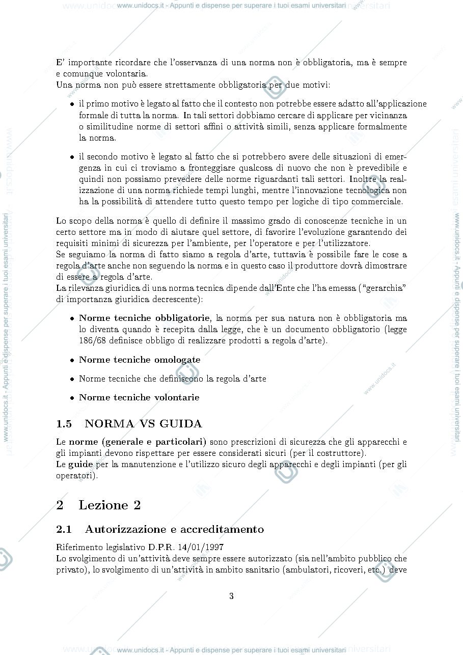 Anteprima pagina 3 — Appunti Ingegneria Clinica 
