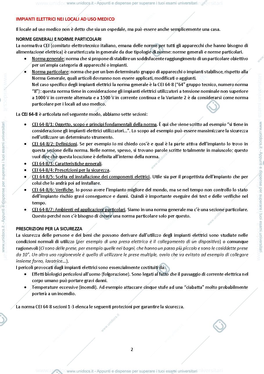 Anteprima pagina 2 — Appunti Ingegneria Clinica