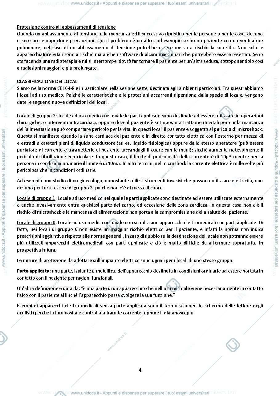 Anteprima pagina 4 — Appunti Ingegneria Clinica
