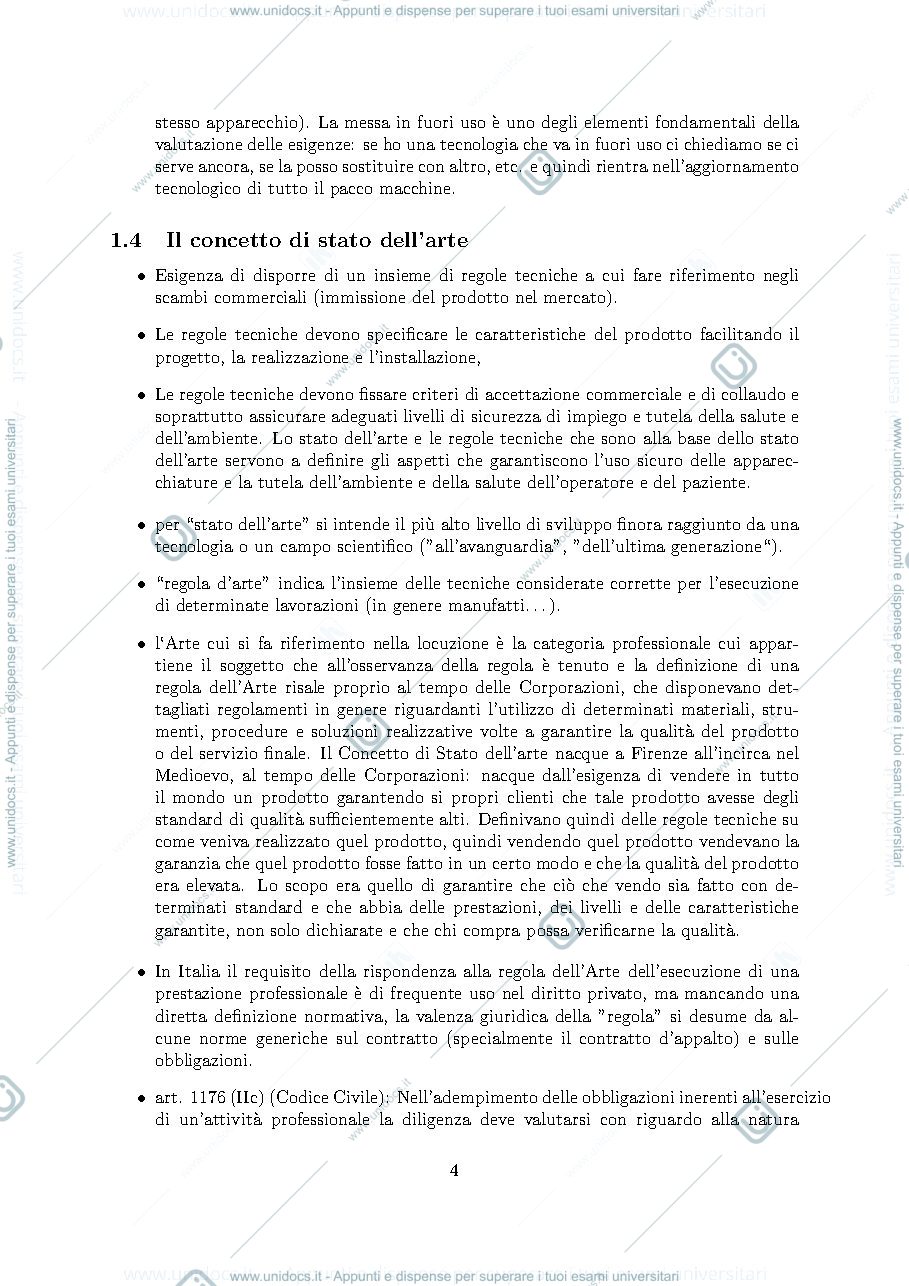 Anteprima pagina 4 — Ingegneria clinica appunti completi 