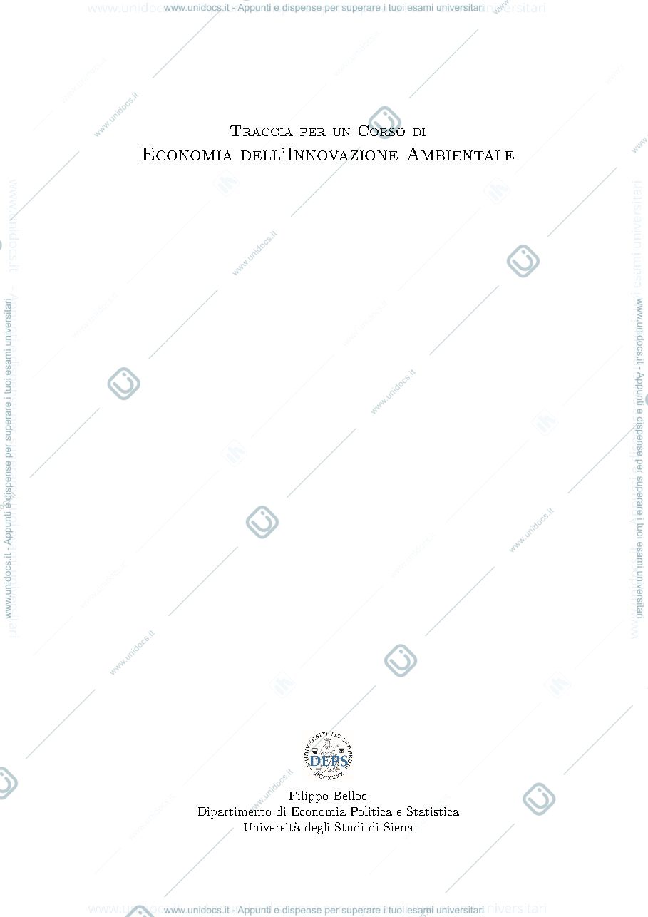 Anteprima pagina 1 — Appunti innovazione