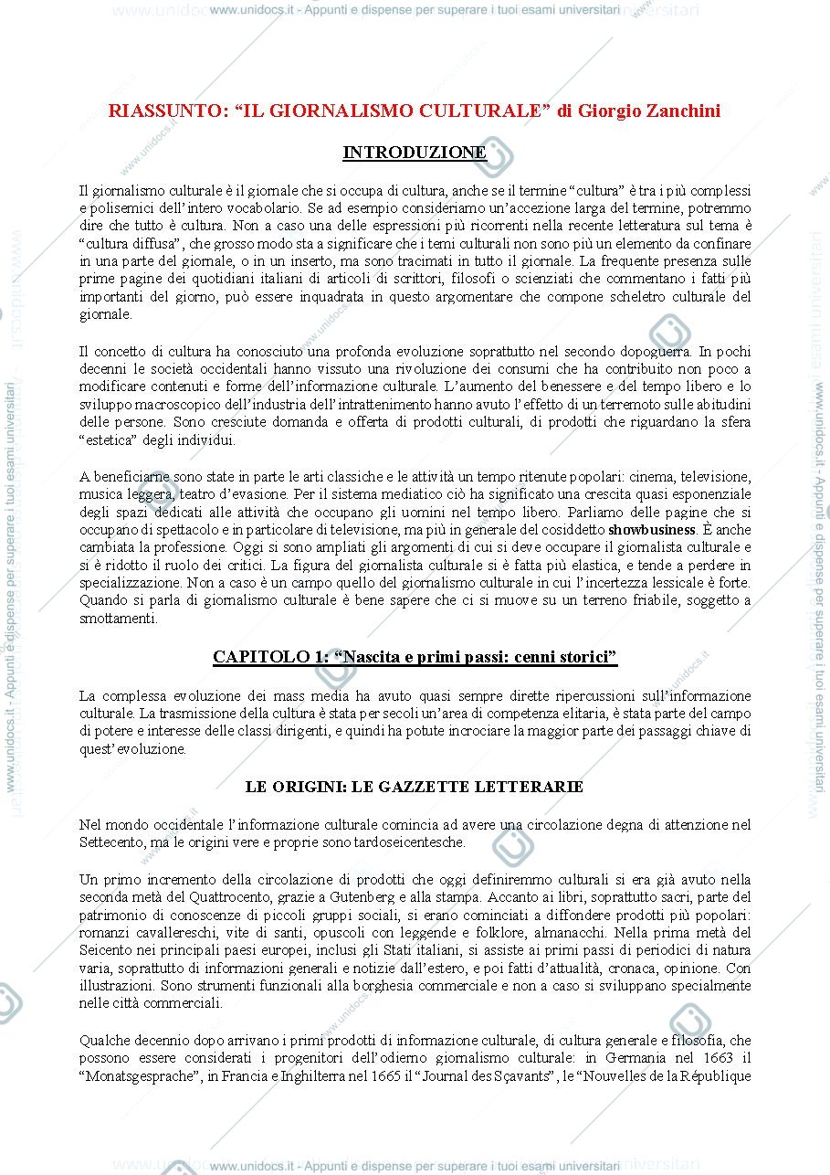Anteprima pagina 1 — IL GIORNALISMO CULTURALE