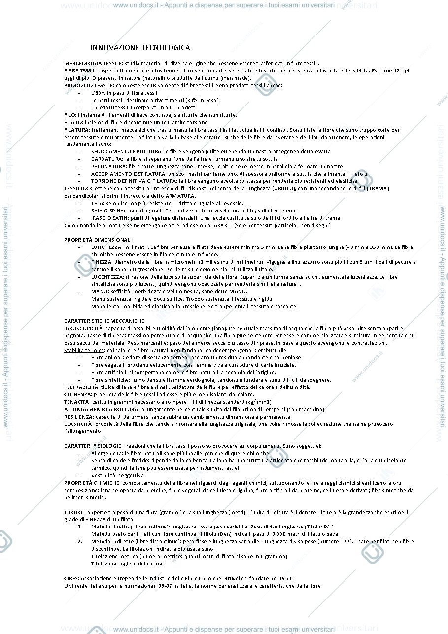 Anteprima pagina 1 — primi appunti 