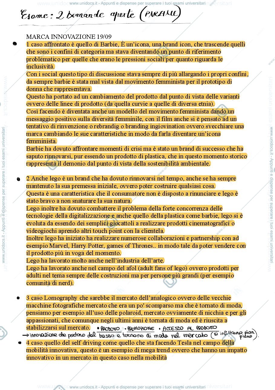 Anteprima pagina 1 — Innovazione appunti