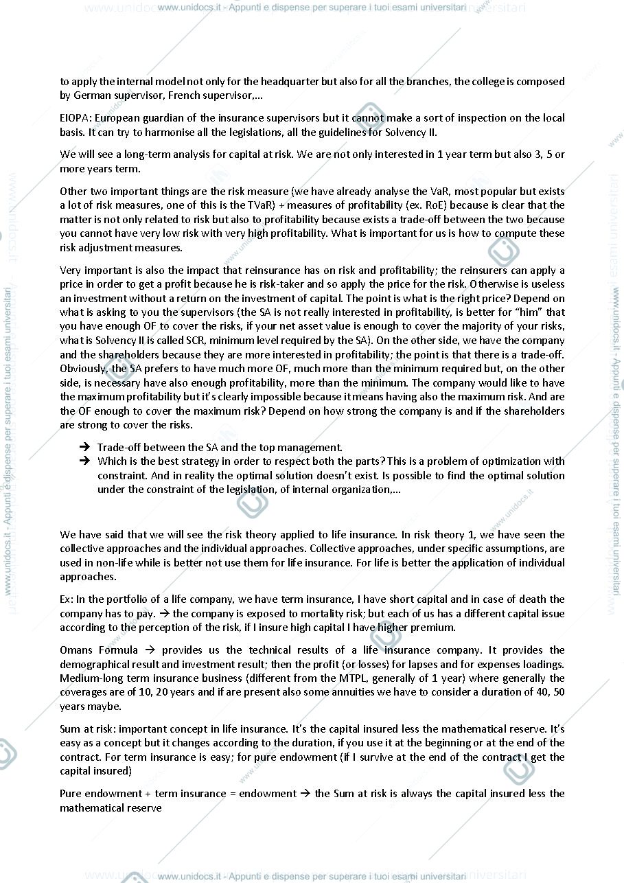 Anteprima pagina 2 — Advanced Risk theory lezione 1