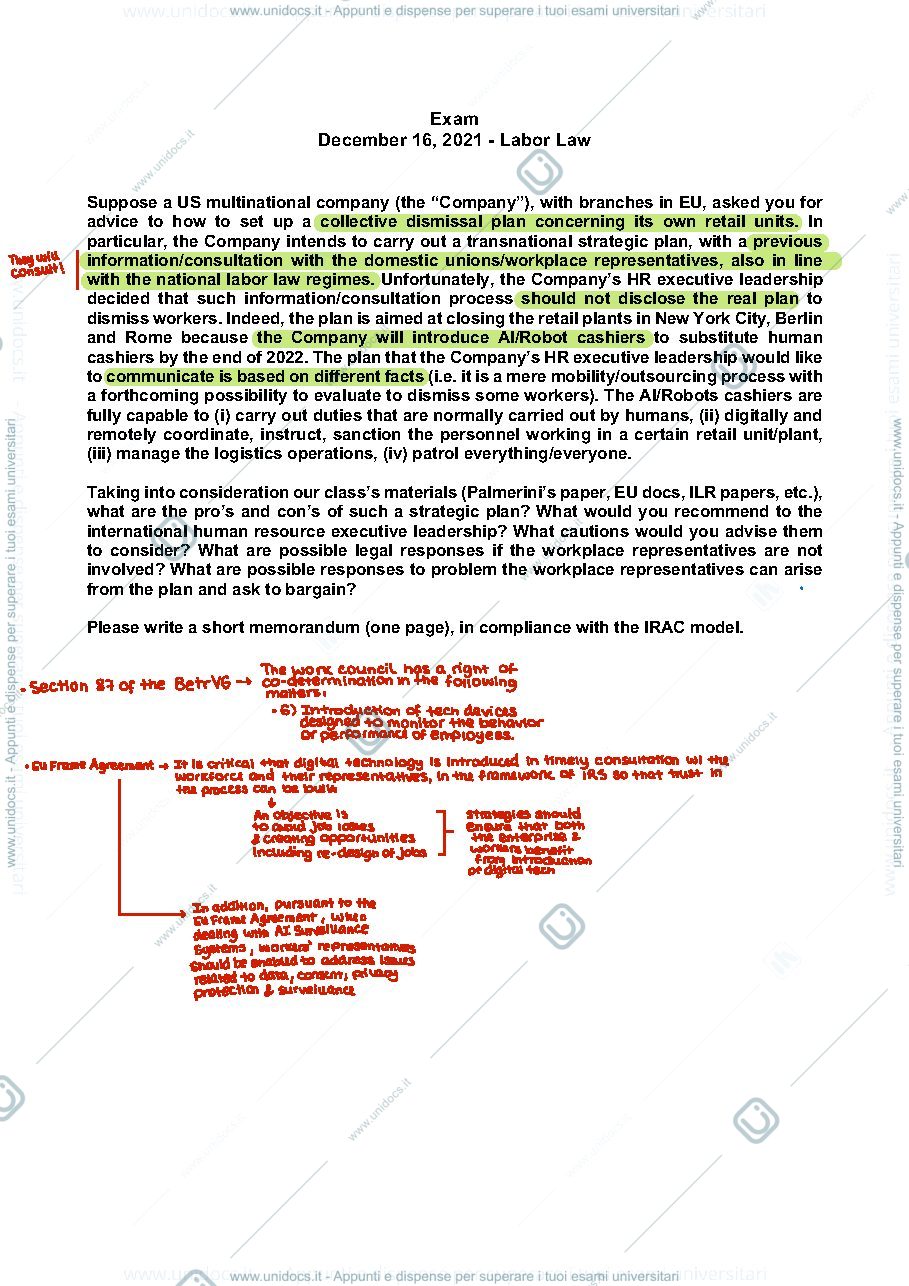 Anteprima pagina 1 — Intellectual property and labor law 
