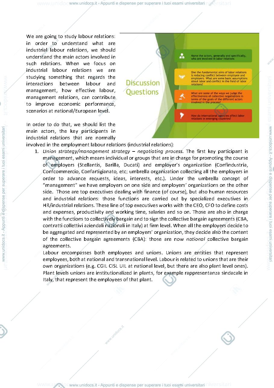 Anteprima pagina 2 — Appunti Labour Law (1 Module)