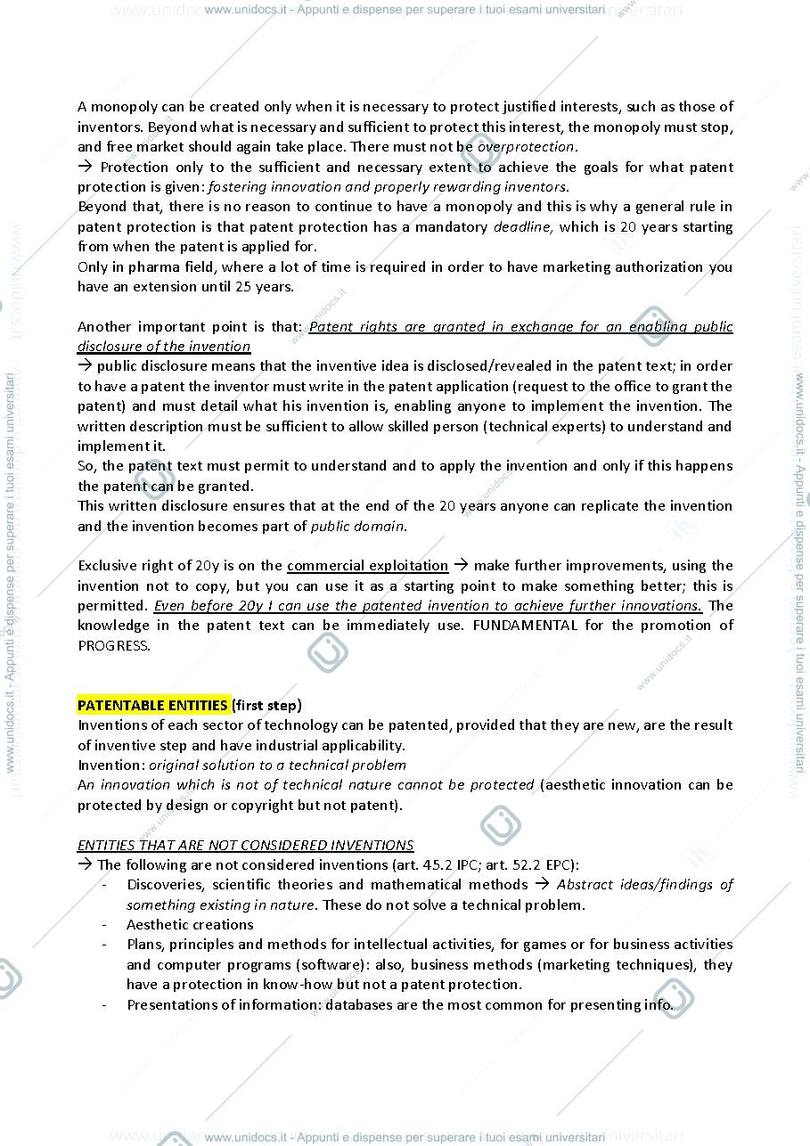 Anteprima pagina 3 — Appunti Intellectual Property