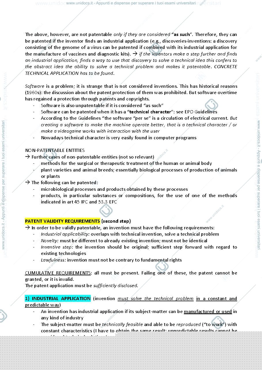 Anteprima pagina 4 — Appunti Intellectual Property