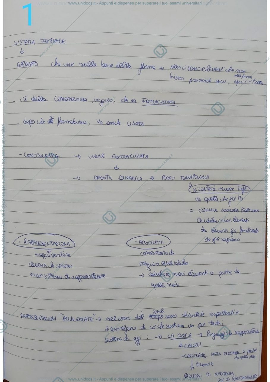 Anteprima pagina 1 — Appunti 1^ lezione