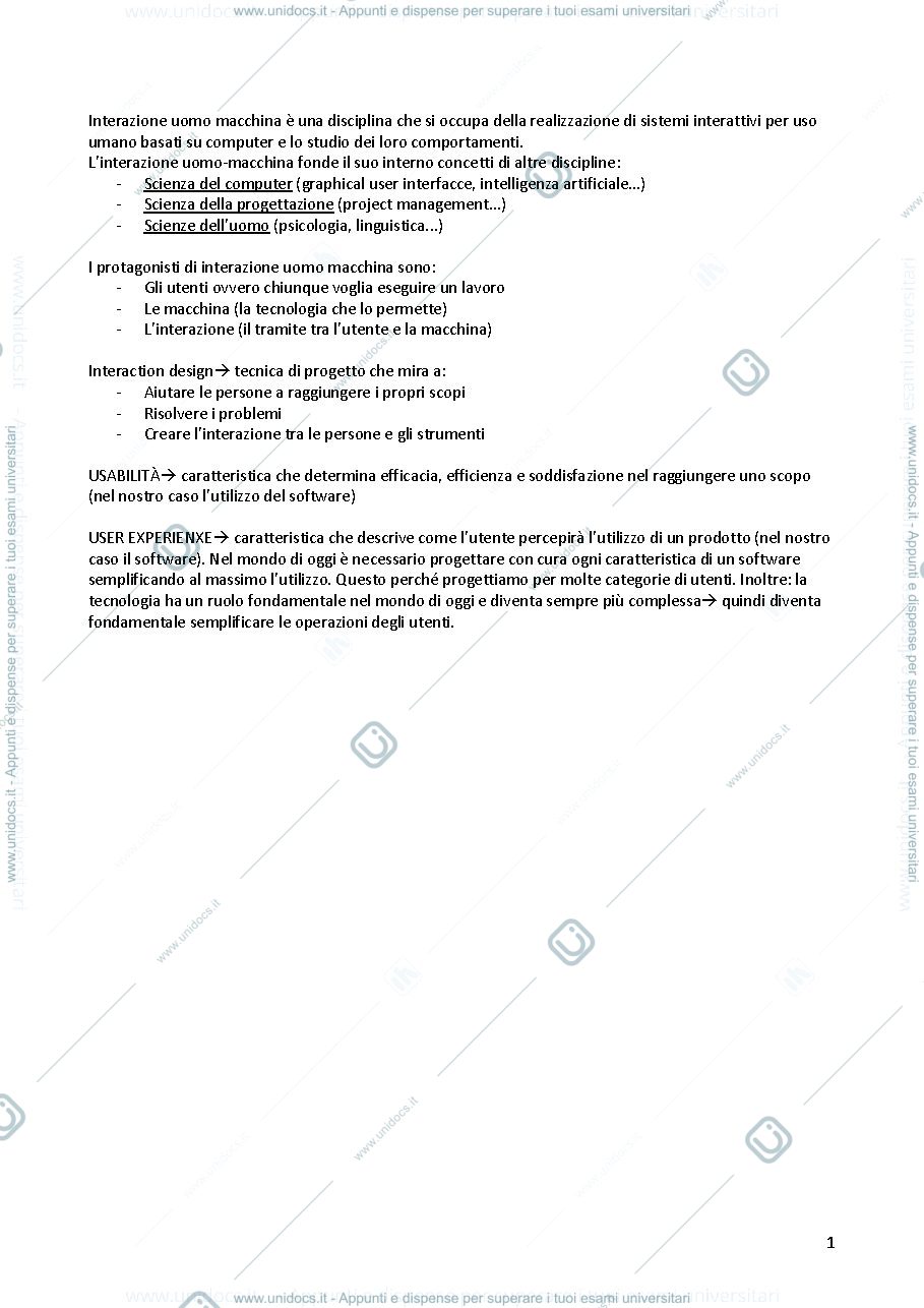 Anteprima pagina 1 — INTERAZIONE UOMO MACCHINA