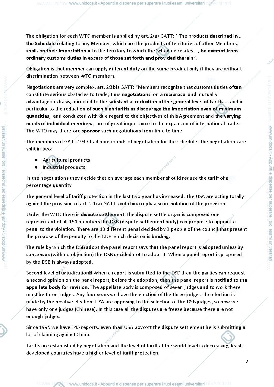 Anteprima pagina 2 — International economic law appunti