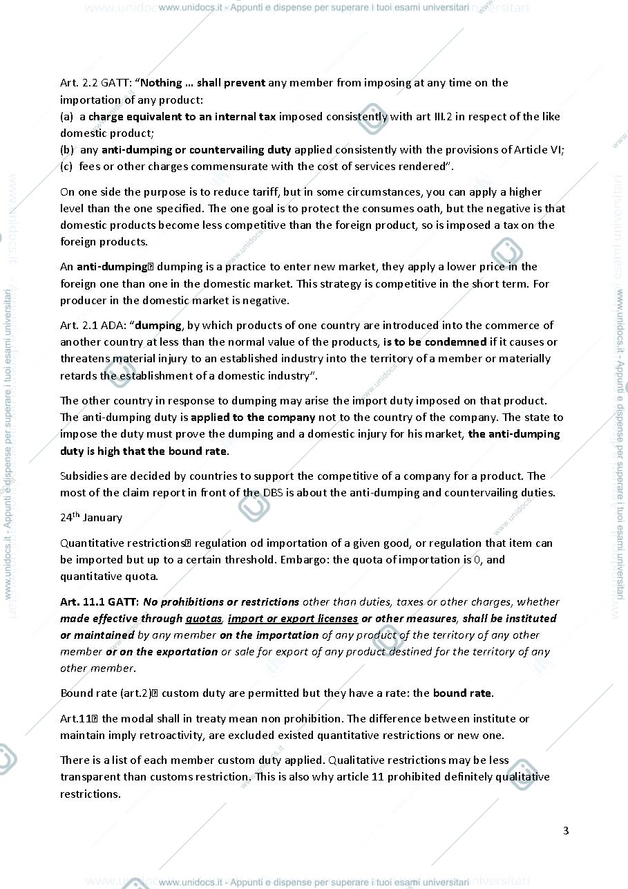 Anteprima pagina 3 — International economic law appunti