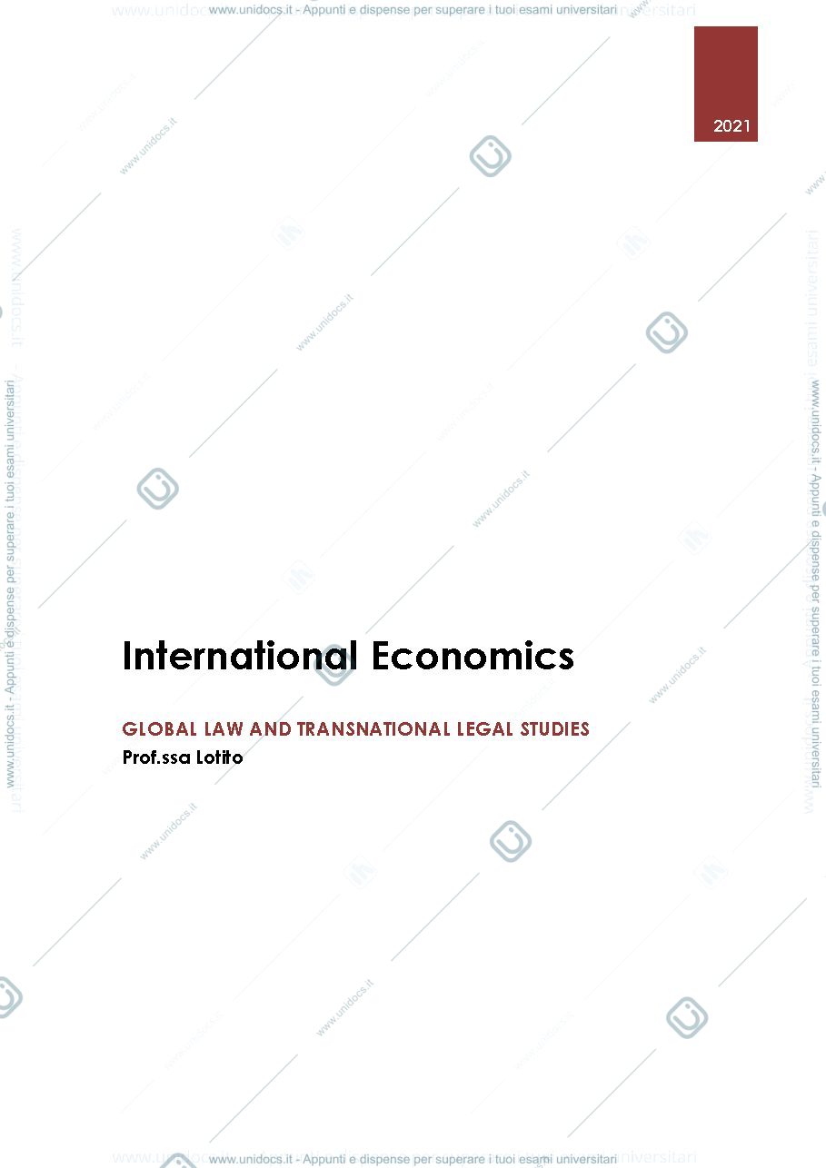Anteprima pagina 1 — International Economics Notes