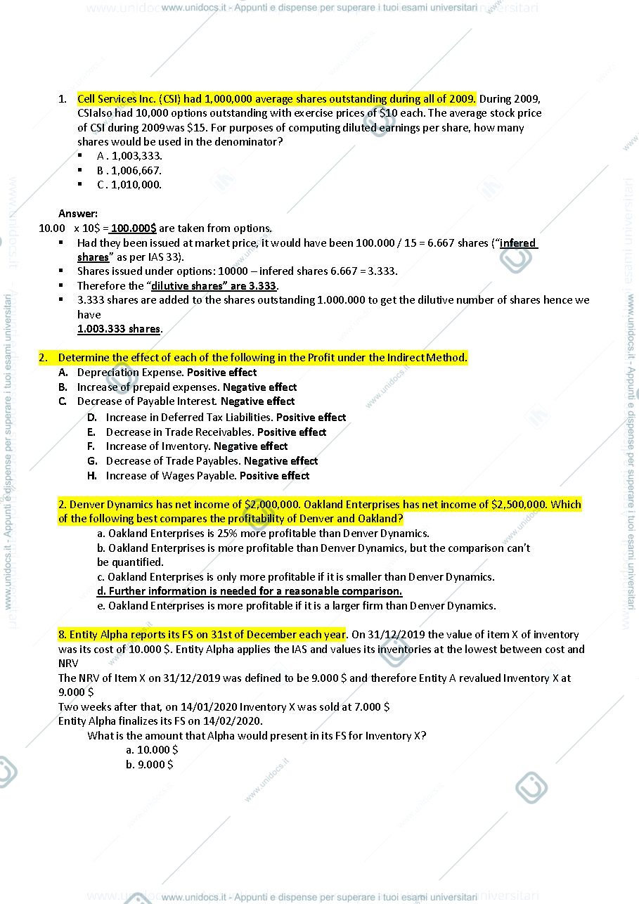 Anteprima pagina 3 — Risposte multiple - FAQ