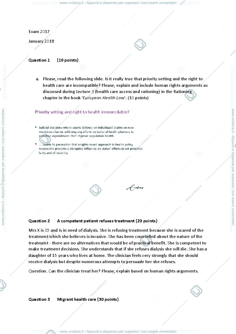 Anteprima pagina 1 — Mock exam