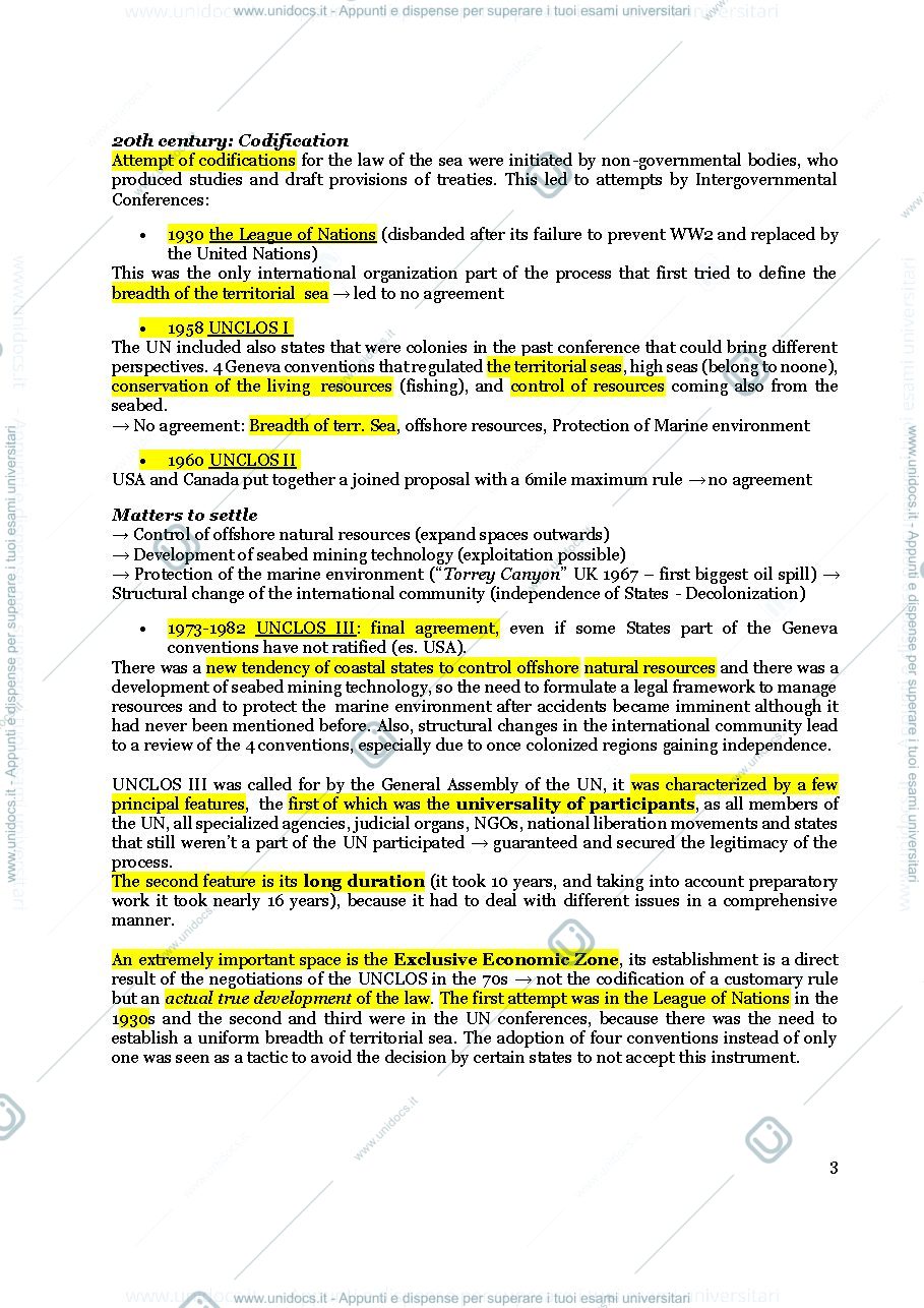 Anteprima pagina 3 — international law of the sea, appunti