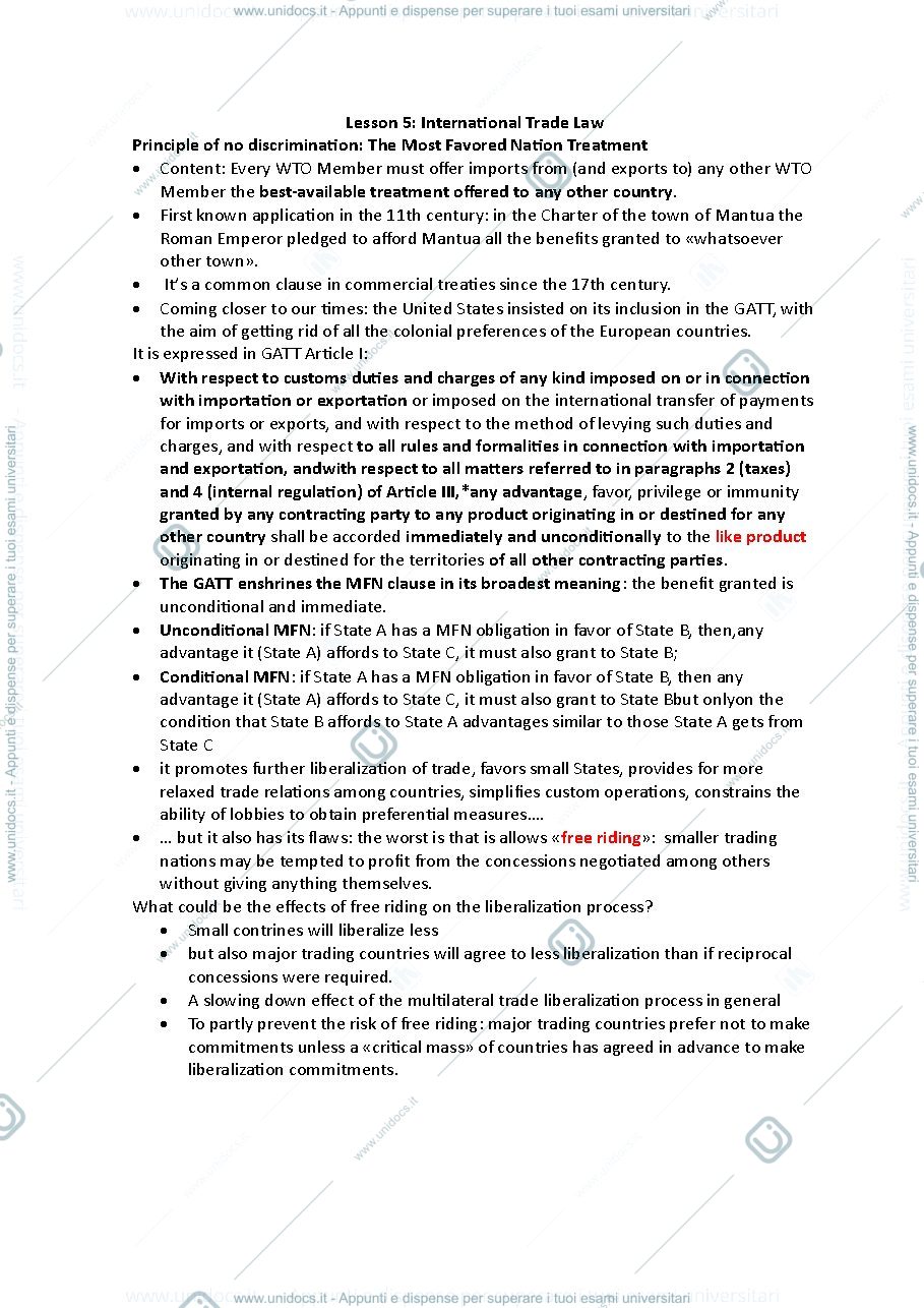 Anteprima pagina 1 — Appunti lezione 5