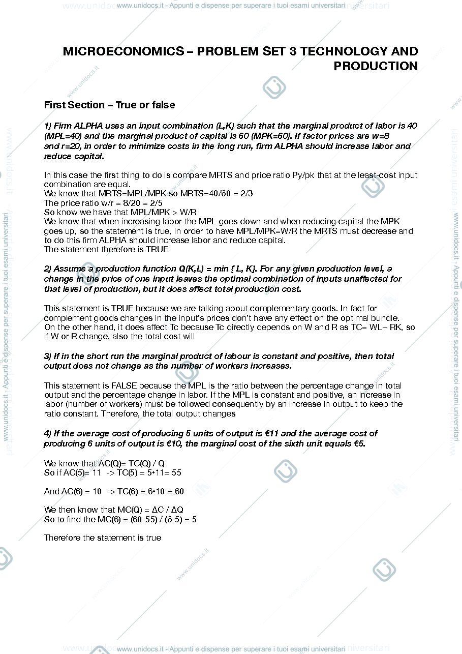 Anteprima pagina 1 — SOLVED PROBLEM SET 3 (WITH EXPLANATIONS)