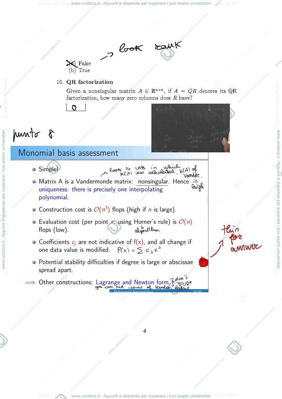 Anteprima pagina 4 — Example of exams’s quizzes