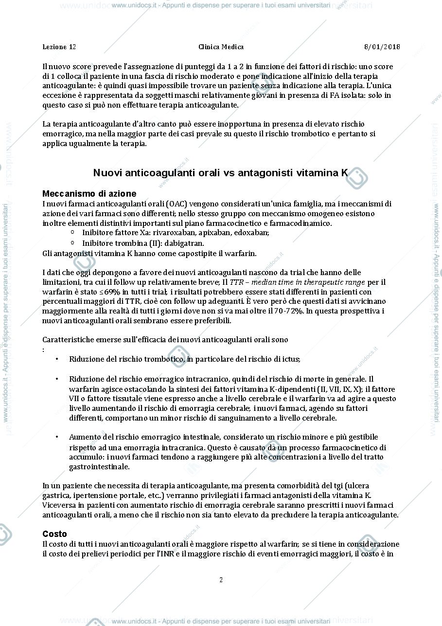 Anteprima pagina 2 — terapia anticoagulante