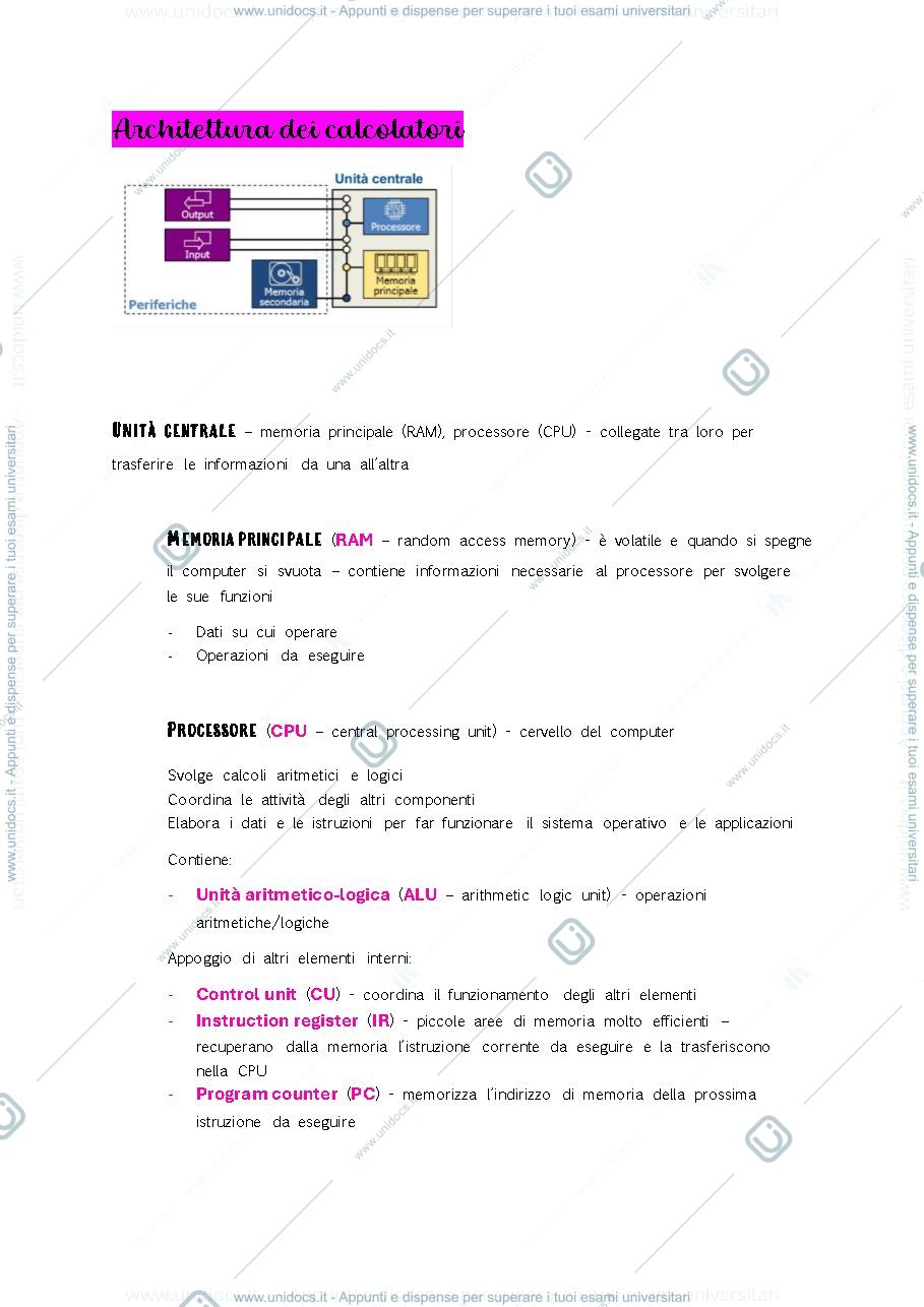 Anteprima pagina 1 — Esame universitario di INTRODUZIONE ALLA PROGRAMMAZIONE