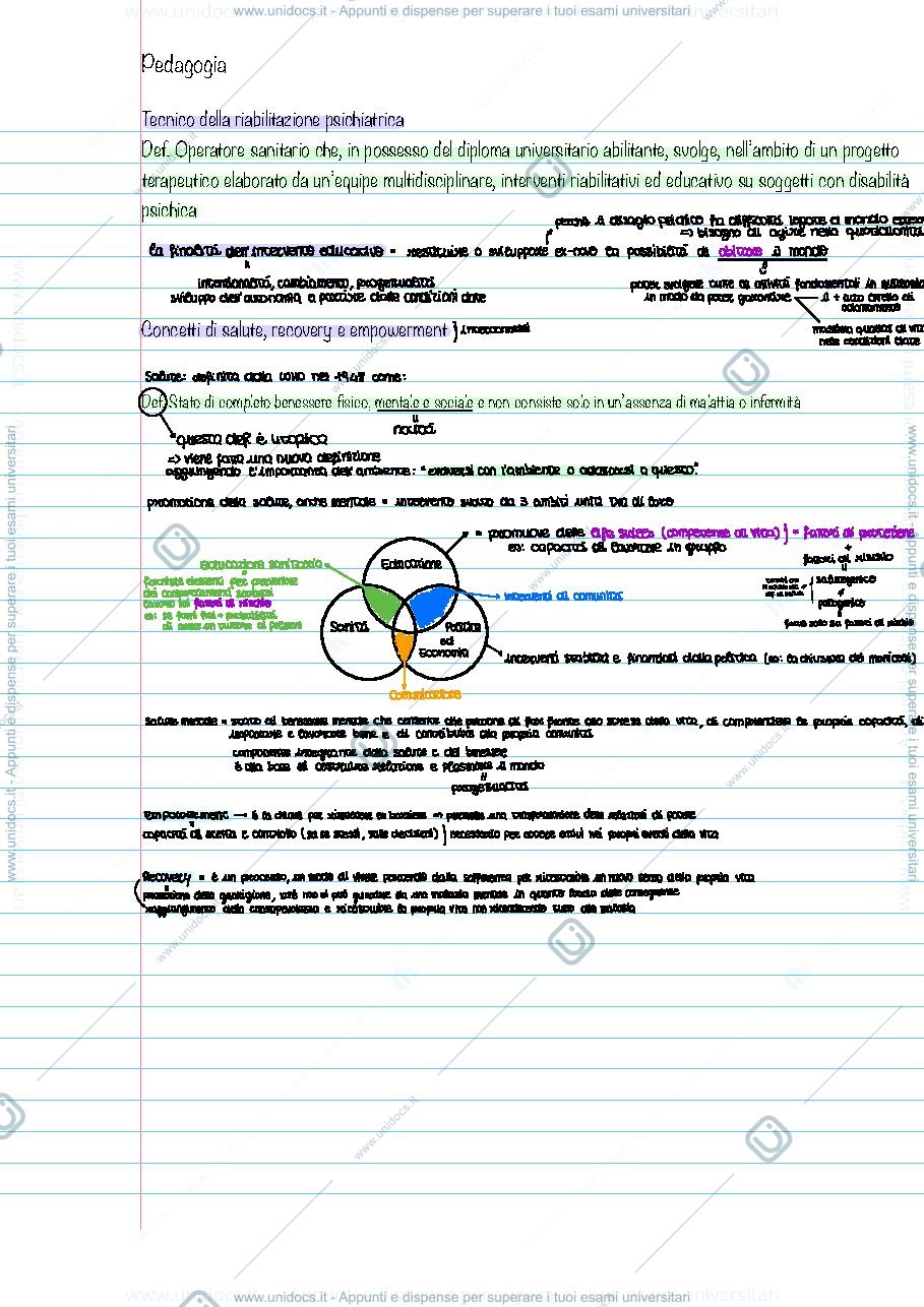 Anteprima pagina 1 — Pedagogia 2 - finalità dell'intervento educativo- concetti chiavi in pedagogia