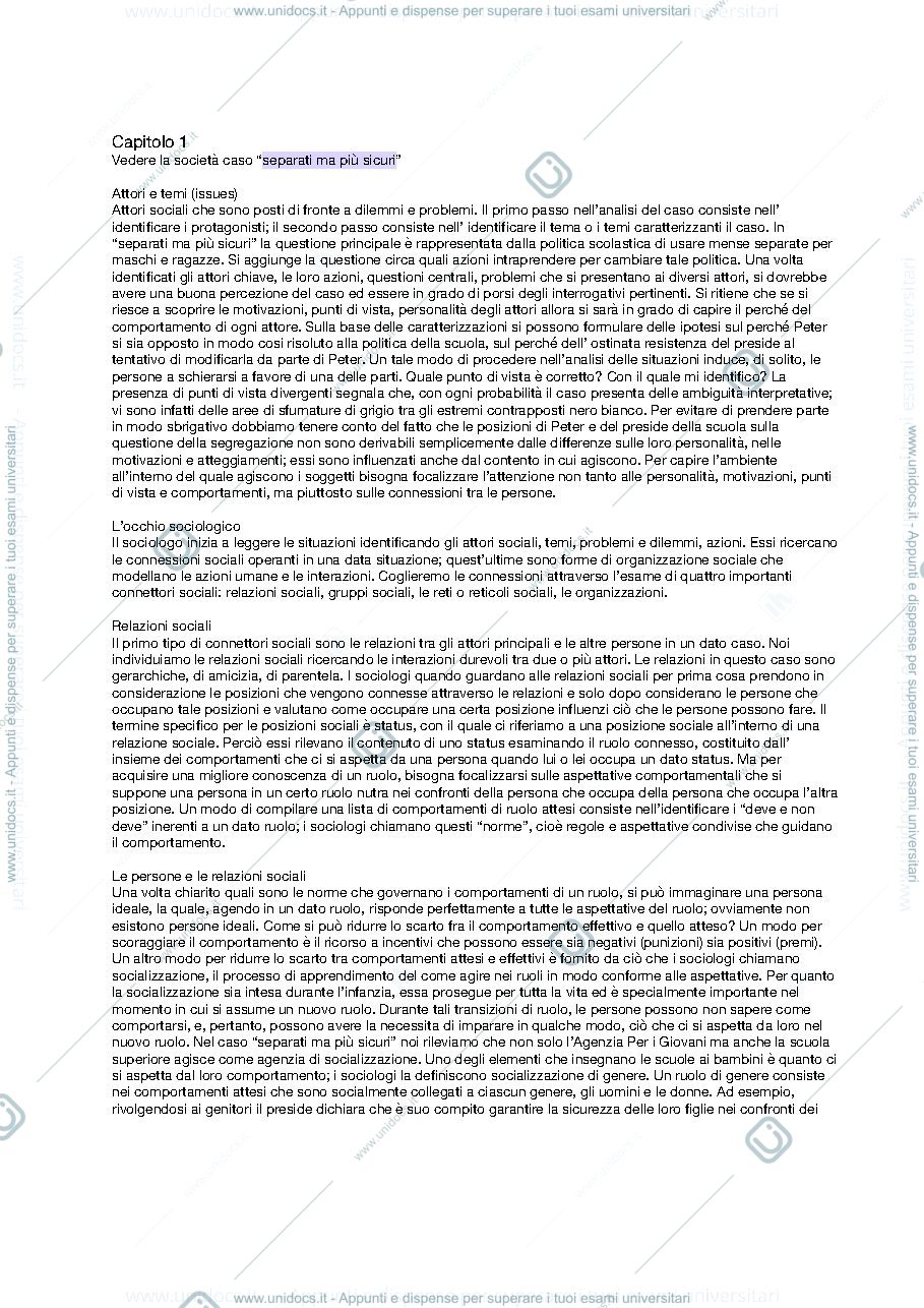 Anteprima pagina 1 — Introduzione alla sociologia 