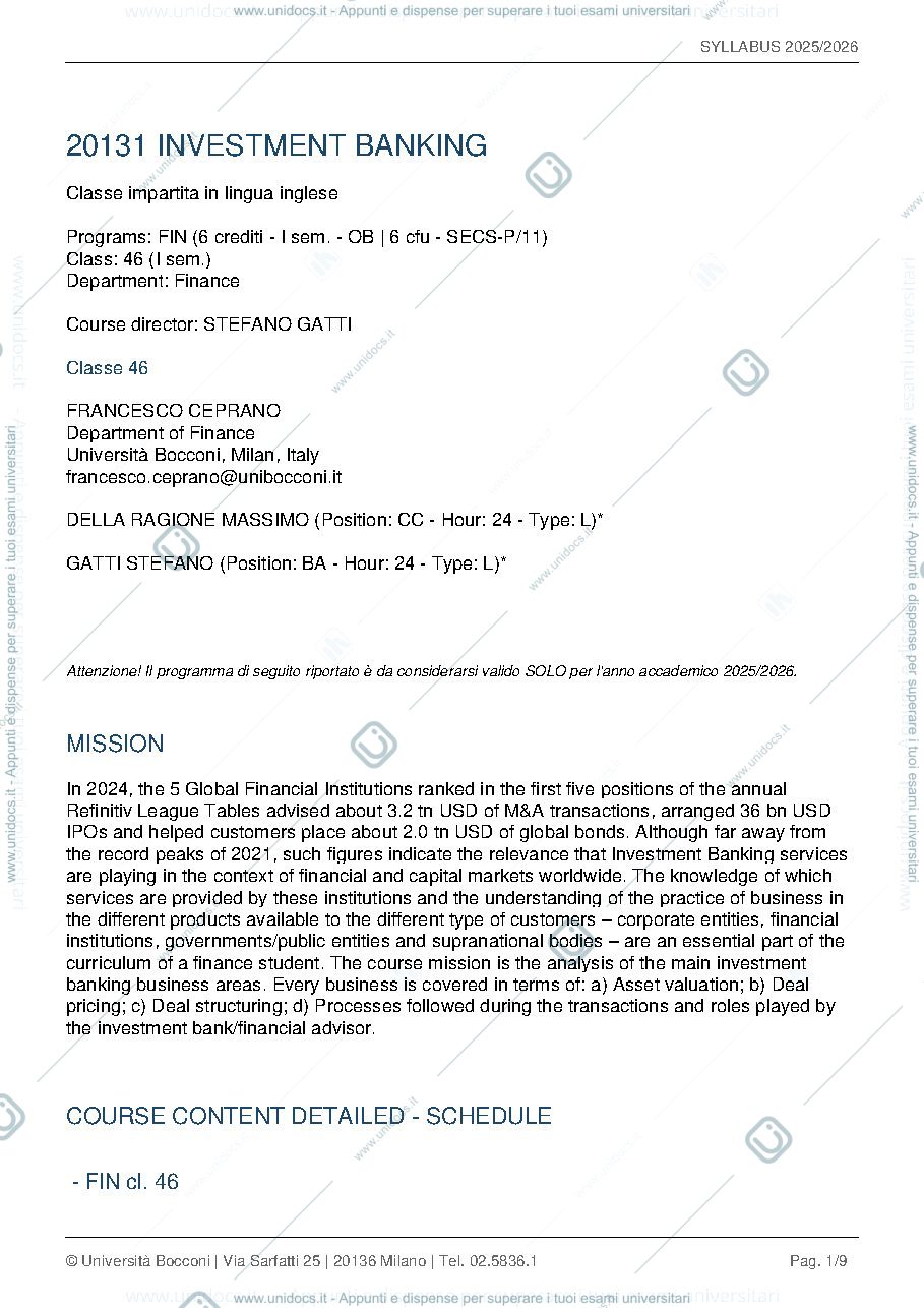 Anteprima pagina 1 — Syllabus