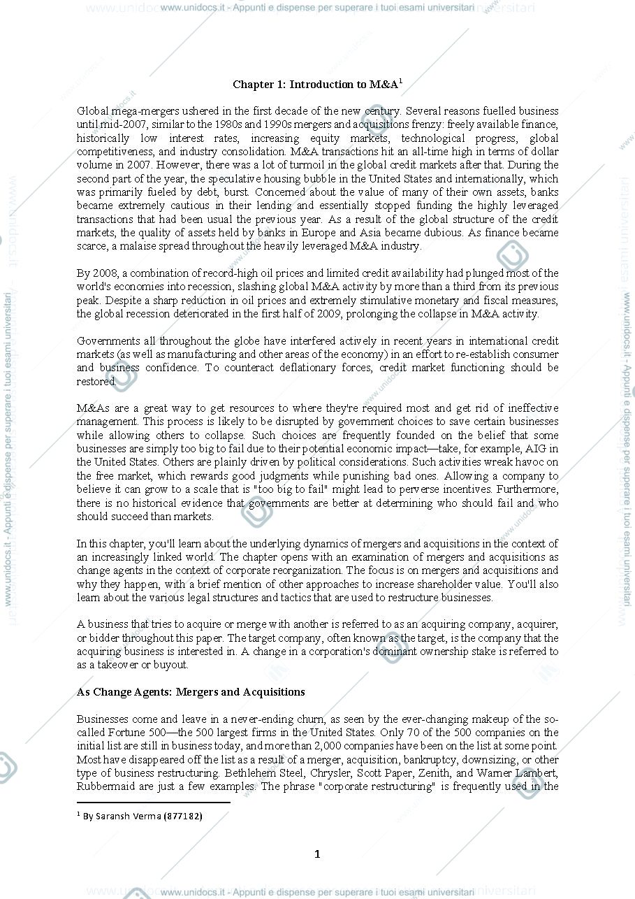 Anteprima pagina 1 — M&A