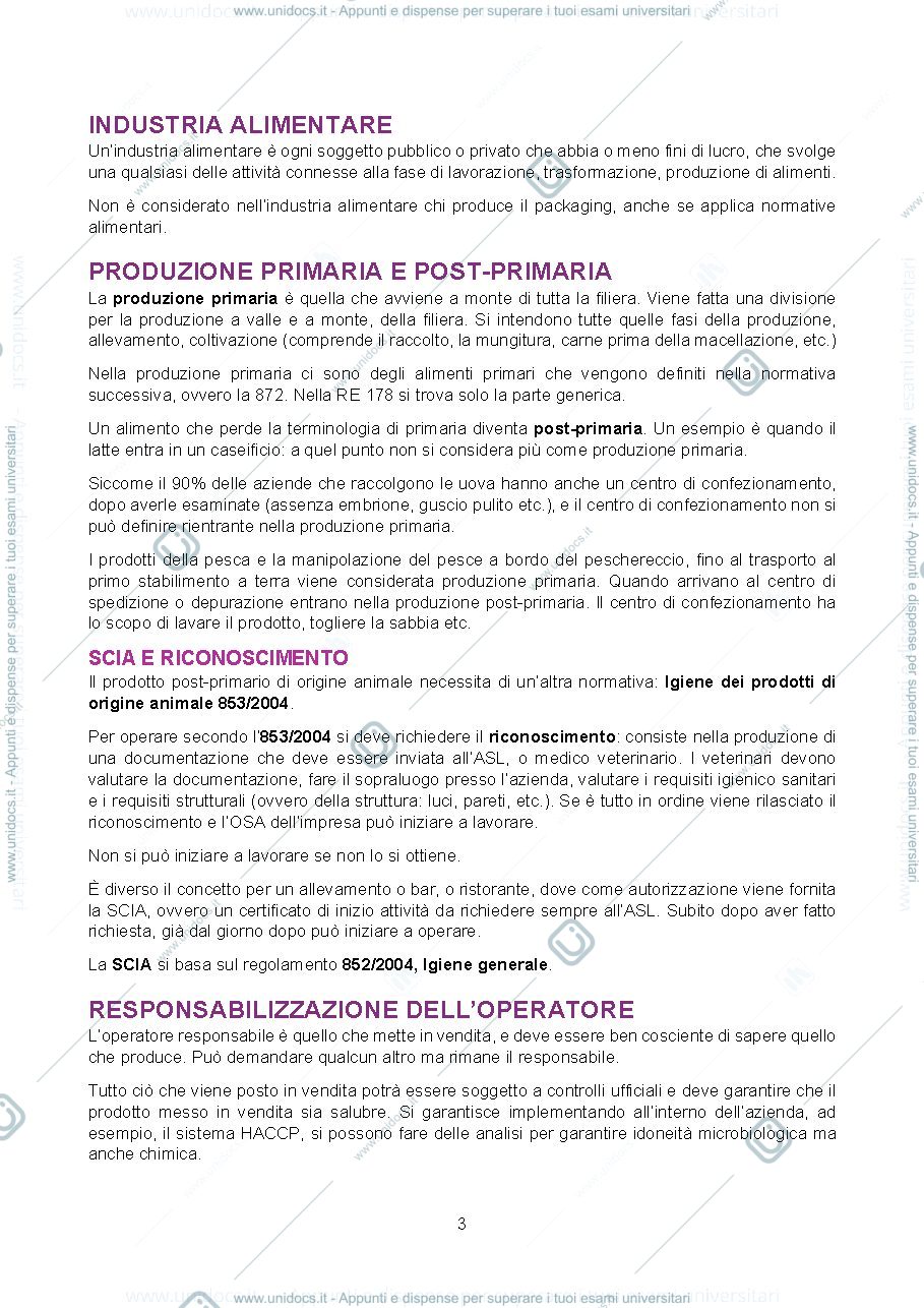 Anteprima pagina 3 — Appunti esame di Ispezione degli alimenti