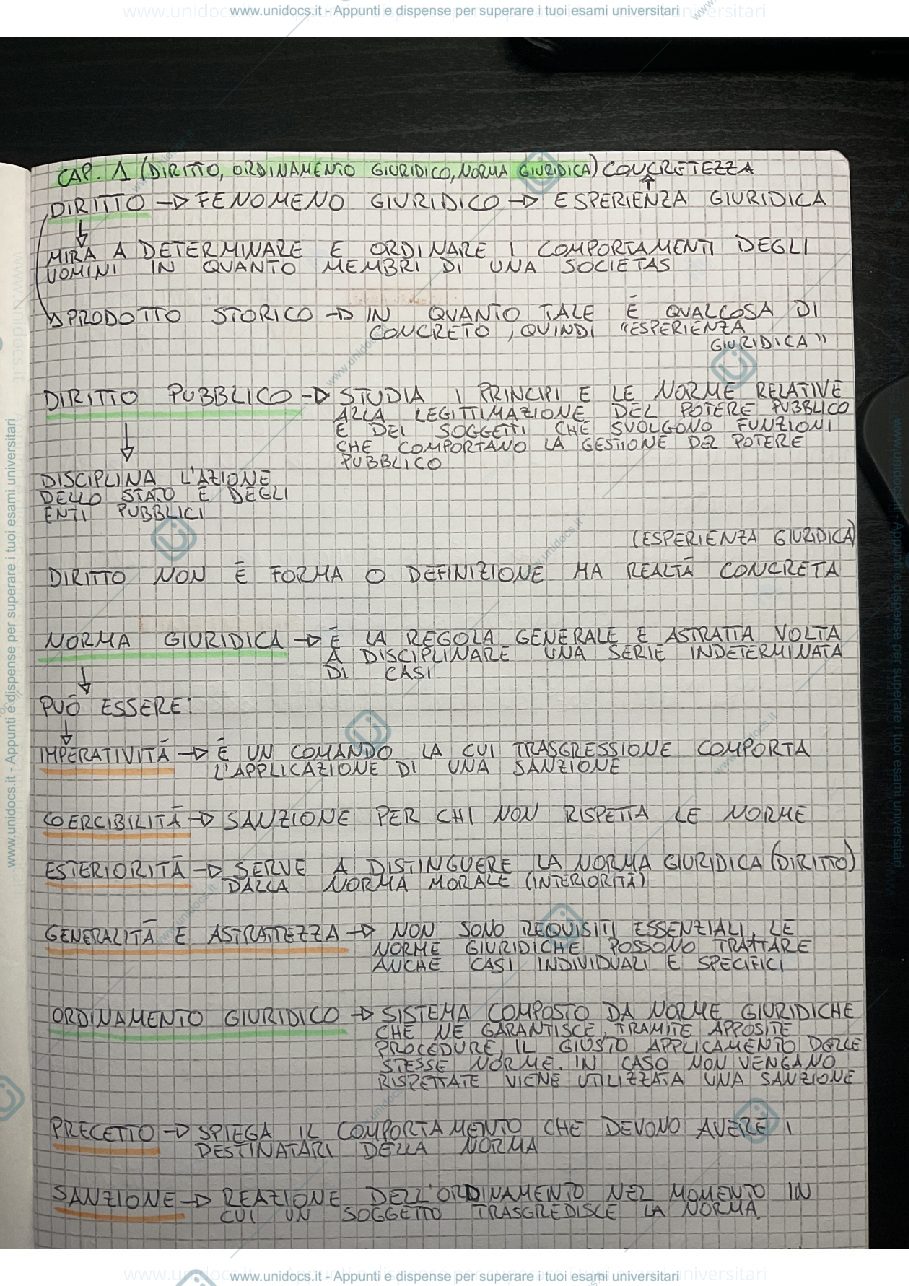 Anteprima pagina 1 — Appunti primi tre capitolo libro politi