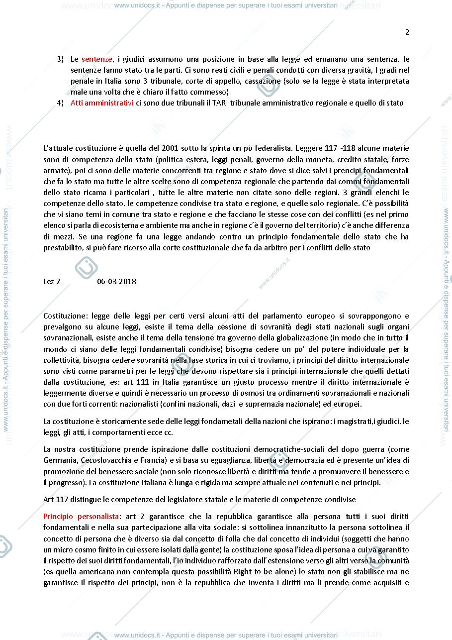 Anteprima pagina 2 — appunti prof. Mantini di diritto amministrativo e urbanistico 