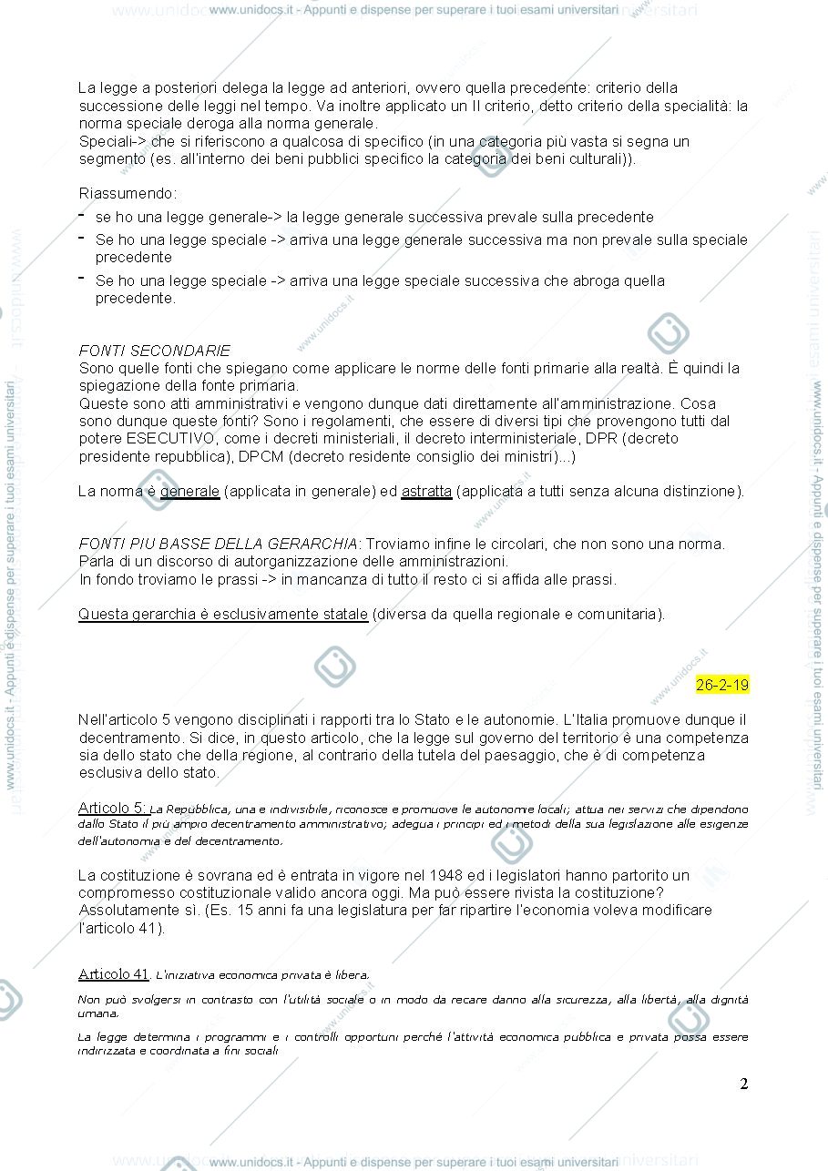 Anteprima pagina 2 — Appunti diritto amministrativo