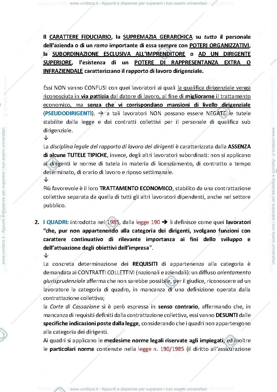 Anteprima pagina 2 — Diritto del lavoro, prof Squeglia