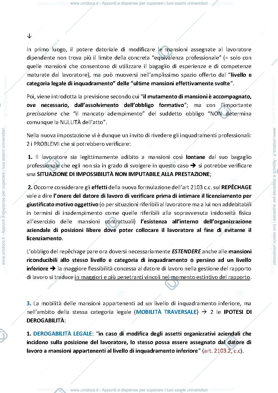 Anteprima pagina 5 — Diritto del lavoro, prof Squeglia