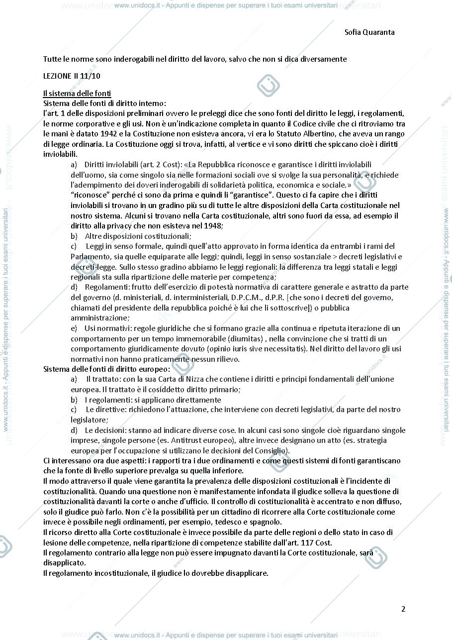 Anteprima pagina 2 — Diritto del lavoro 