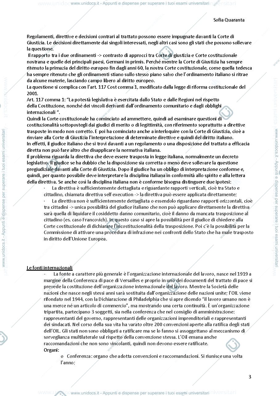 Anteprima pagina 3 — Diritto del lavoro 
