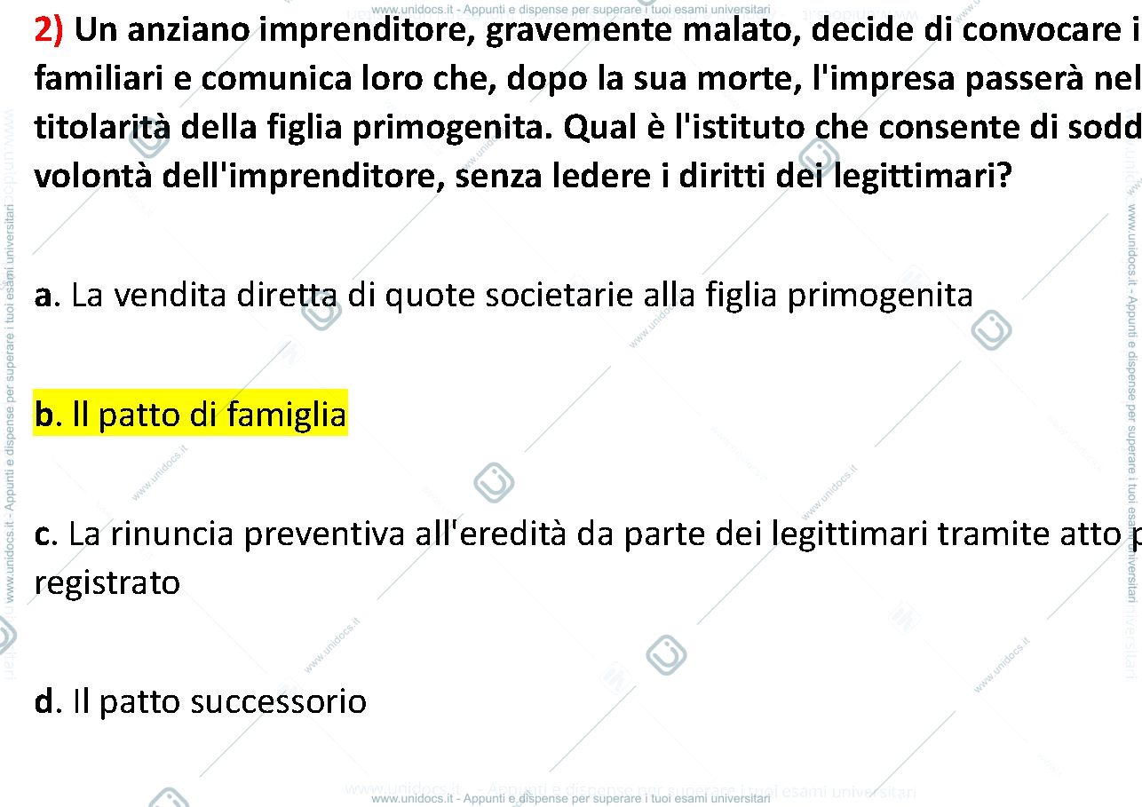 Anteprima pagina 2 — Domande diritto privato